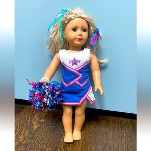 American Girl Doll with Cheerleader Uniform